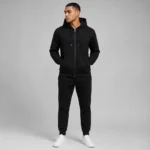 Custom Black Hoodie Jogger Tracksuit