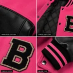 Women Chenille Patch Cropped Jacket Varsity