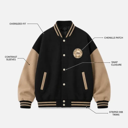 Custom Women Oversized Varsity Jacket