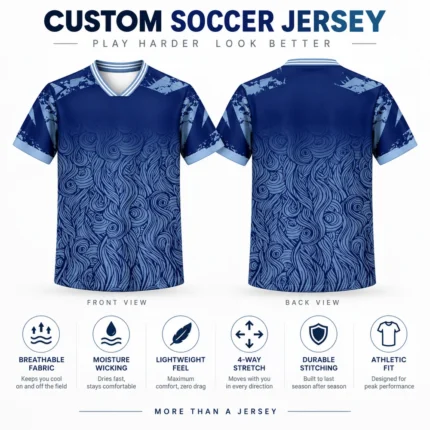 Custom Midnight Wave Soccer Jersey