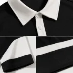 Color-Block Oversized Cotton Polo Shirt