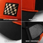 Custom Checkered Trucker Mesh Cap