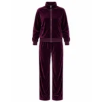 Custom Deep Plum Velour Tracksuit