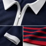 Custom Men Striped Polo Shirt