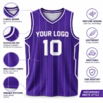 Custom Purple Basketball jersey