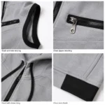 Custom Trim Sleeveless Zip-Up Hoodie
