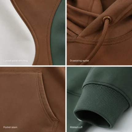 Custom Wave Panel Pullover Hoodie