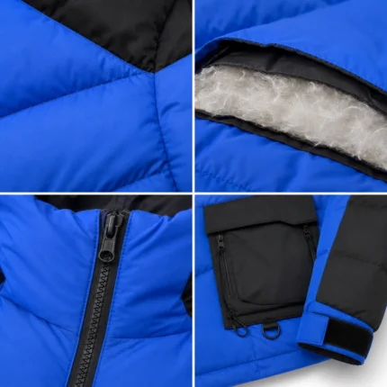 Royal Blue Hooded Puffer Jacket