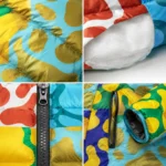 Multicolor Abstract Puffer Jacket
