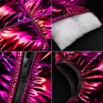 Magenta Sleeveless Puffer Vest