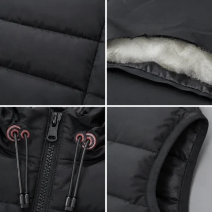 Custom Long Hooded Puffer Vest