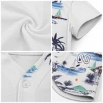 Custom Tropical Palm Tree Baseball Jersey