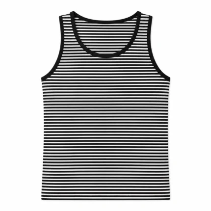 Custom Men Striped Cotton Tank Top