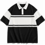 Color-Block Oversized Cotton Polo Shirt