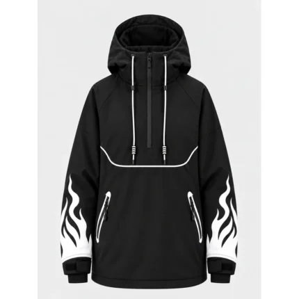 Custom Long Flame Snowboard Hoodie