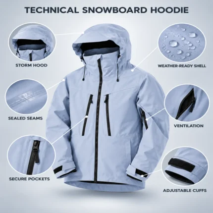 Custom Technical Snowboard Hoodie Jacket