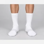 Custom White Athletic Crew Socks with Arch