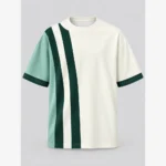 Custom Premium Green Panel Streetwear T-Shirt