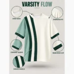 Custom Premium Green Panel Streetwear T-Shirt