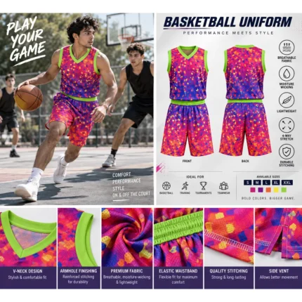 Custom Splash Sublimated Basketball Uniform Set