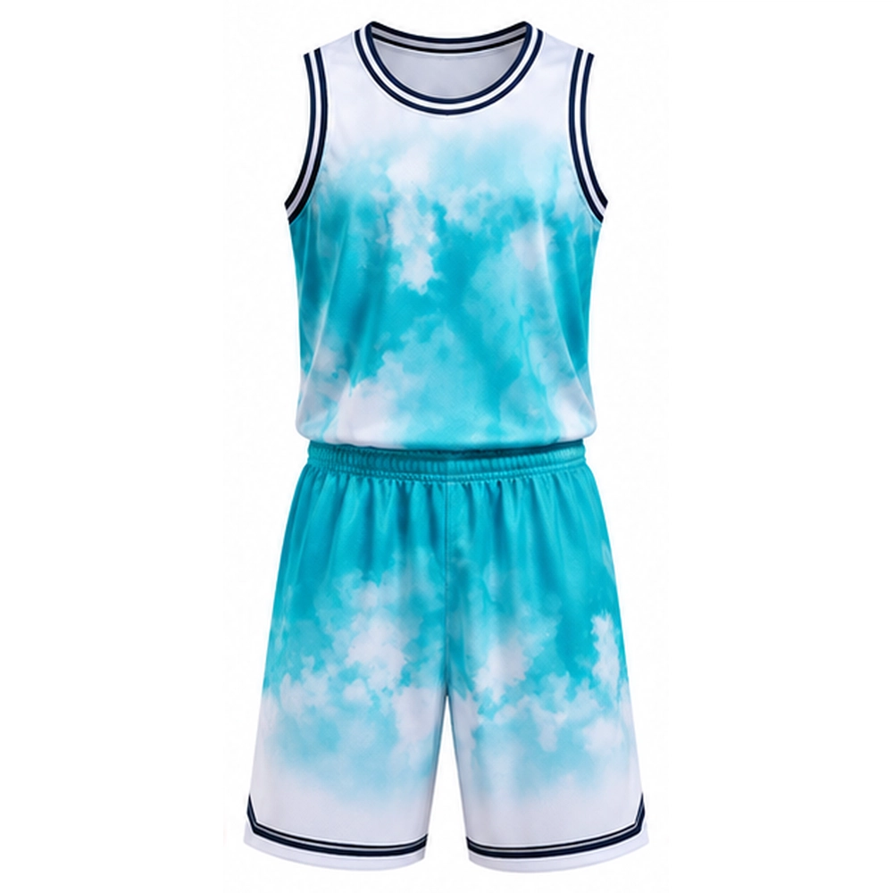 Custom Cloud Print Basketball Uniform Set Custom Cloud Print Basketball Uniform Set