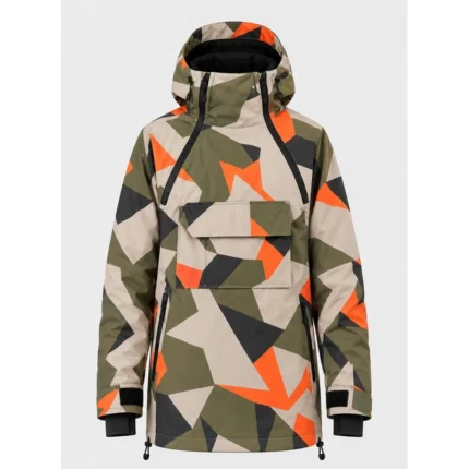 Custom Geometric Camo Snowboard Hoodie