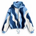 Custom Multicolor Wave Zip-Up Hoodie