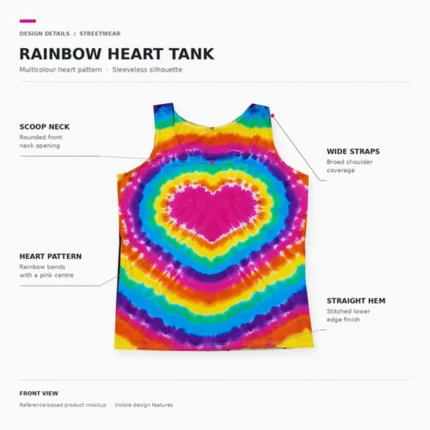 Custom Rainbow Tie-Dye Tank Top