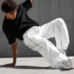 Custom-Piping Baggy Sweatpants