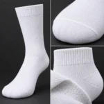 Custom Plain Crew White Socks