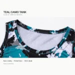 Custom Teal Camo Graphic Tank Top