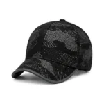 Custom Black Camouflage Mesh Cap