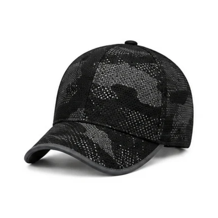 Custom Black Camouflage Mesh Cap