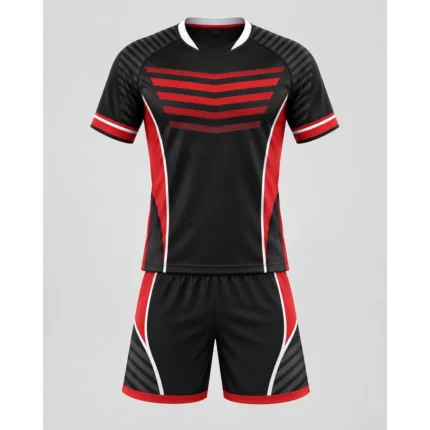 Custom Black & RedChevron Rugby Kit