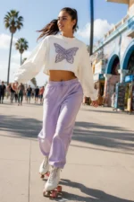 Custom Luna Butterfly Cropped Sweatshirt