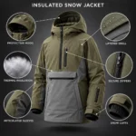 Custom Men Olive Snowboard Jacket