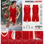 Custom Pinstripe Basketball Uniform Set