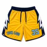 Custom Yellow Basketball Shorts