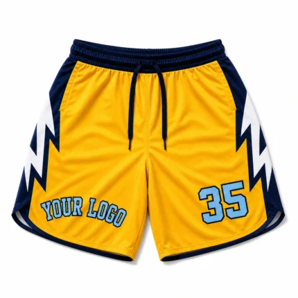 Custom Yellow Basketball Shorts