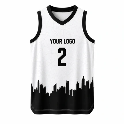 Custom Black & White Basketball jersey