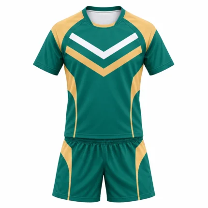 Custom Green & Gold Chevron Rugby Kit
