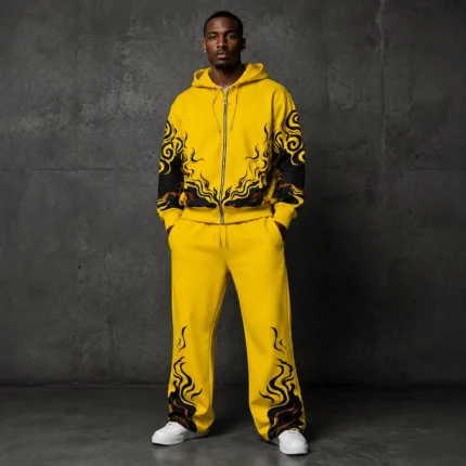 Custom Flame Streetwear Tracksuit