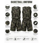 Custom Camo Basketball Uniform Set
