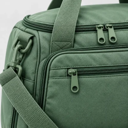 Custom Green Multi-Pocket Duffel Bag