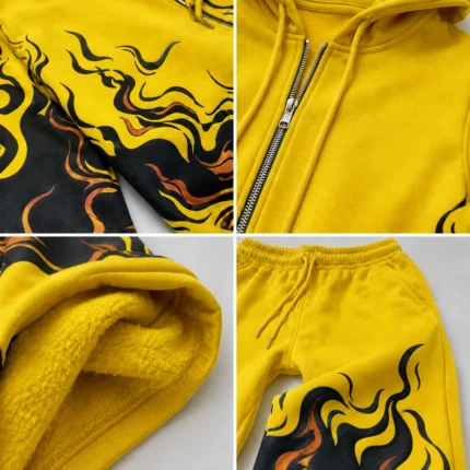 Custom Flame Streetwear Tracksuit