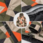 Custom Geometric Camo Snowboard Hoodie