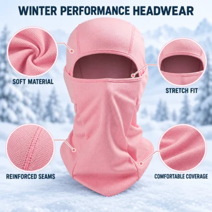 Custom Pink Breathable Mesh Balaclava