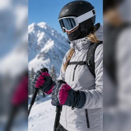 Custom Women Magenta Winter Gloves