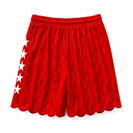 Custom Red Flame Basketball Shorts