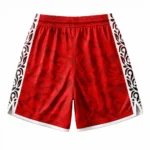 Custom Red Mesh Basketball Shorts